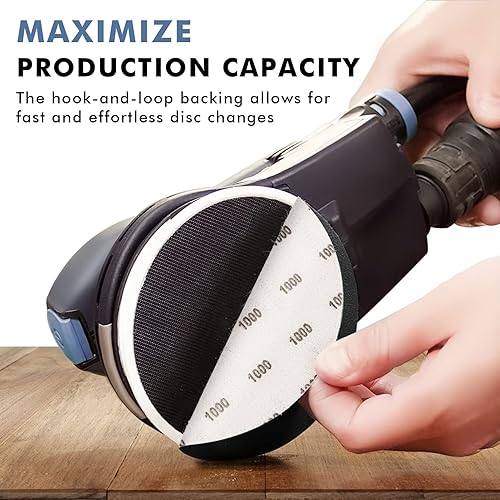 Miniatura 3 de 6 Inch 1000 Grit Sanding Disc, GOH DODD 25 Pieces Wet Dry Sandpaper Hook and Loop Sanding Pads for Random Orbital Sander, Automotive, Woodworking,