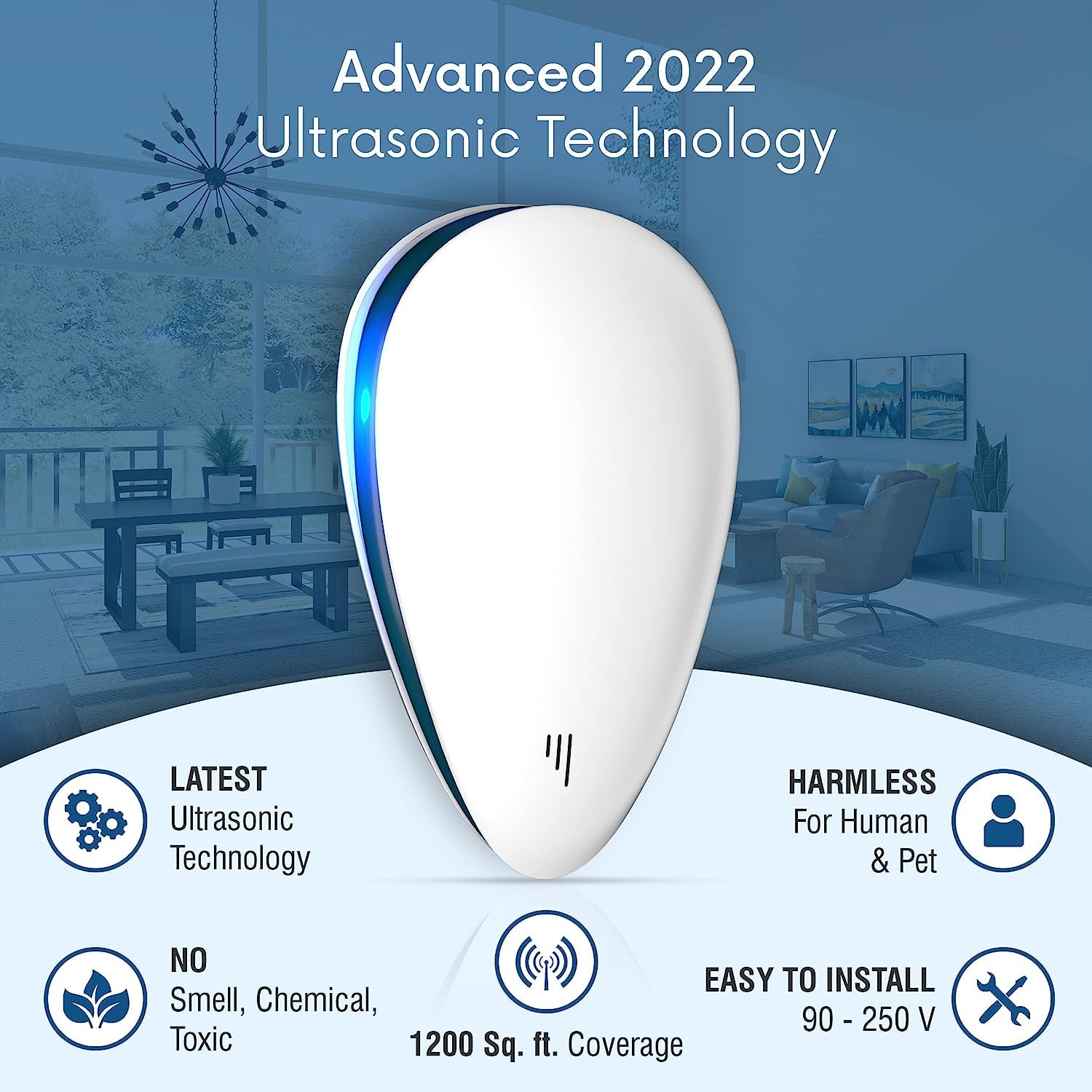 Noxuvo Ultrasonic Electric Pest Repellent Machine to Repel Lizard, Rat,Cockroach,Mosquito,Home Pest & Rodent Repelling Aid for Reject Ants for Reject Insect Mosquito Killer Machine(6) - Image 8 thumbnail