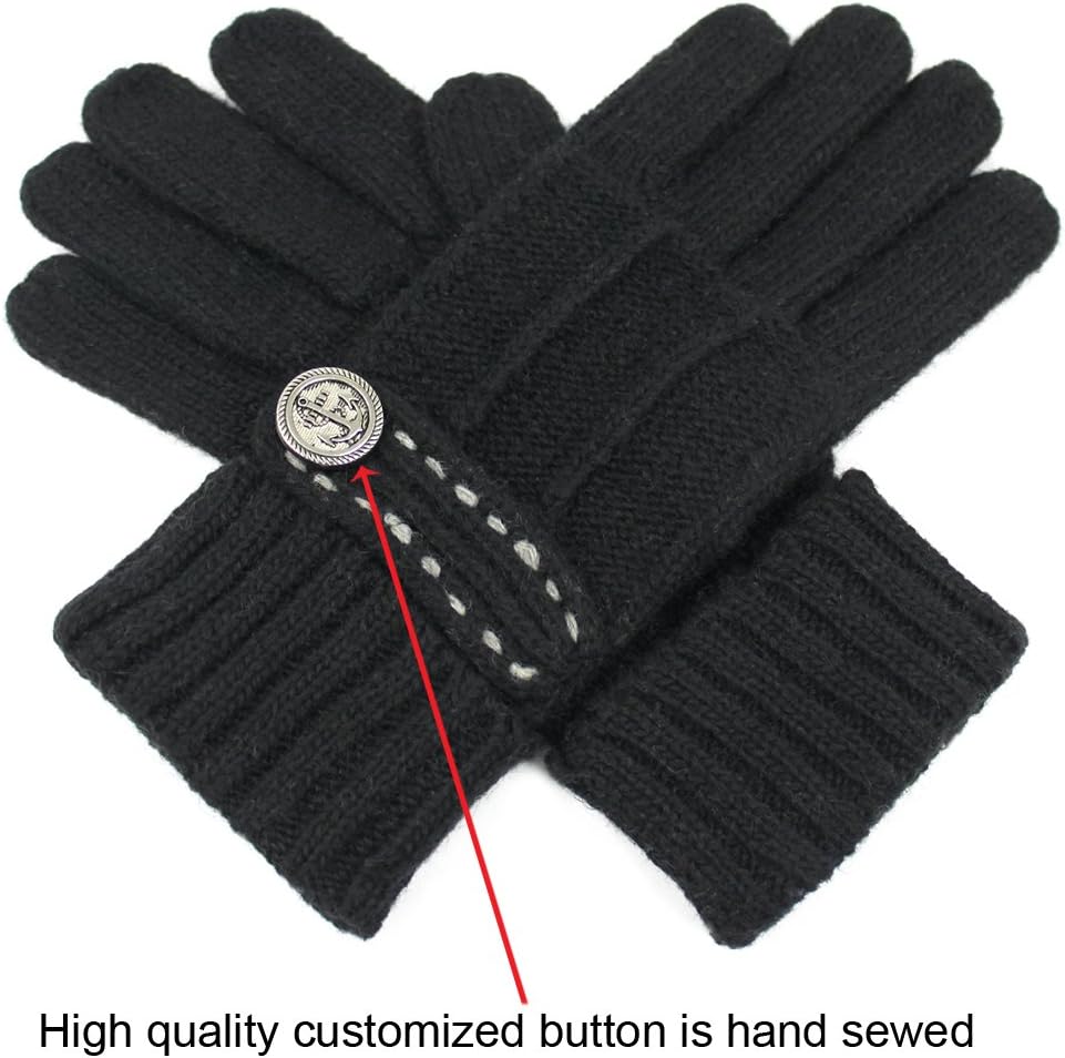 Dahlia Winter Gloves for Women - Wool Knit Cold Weather Gloves, Various Designs