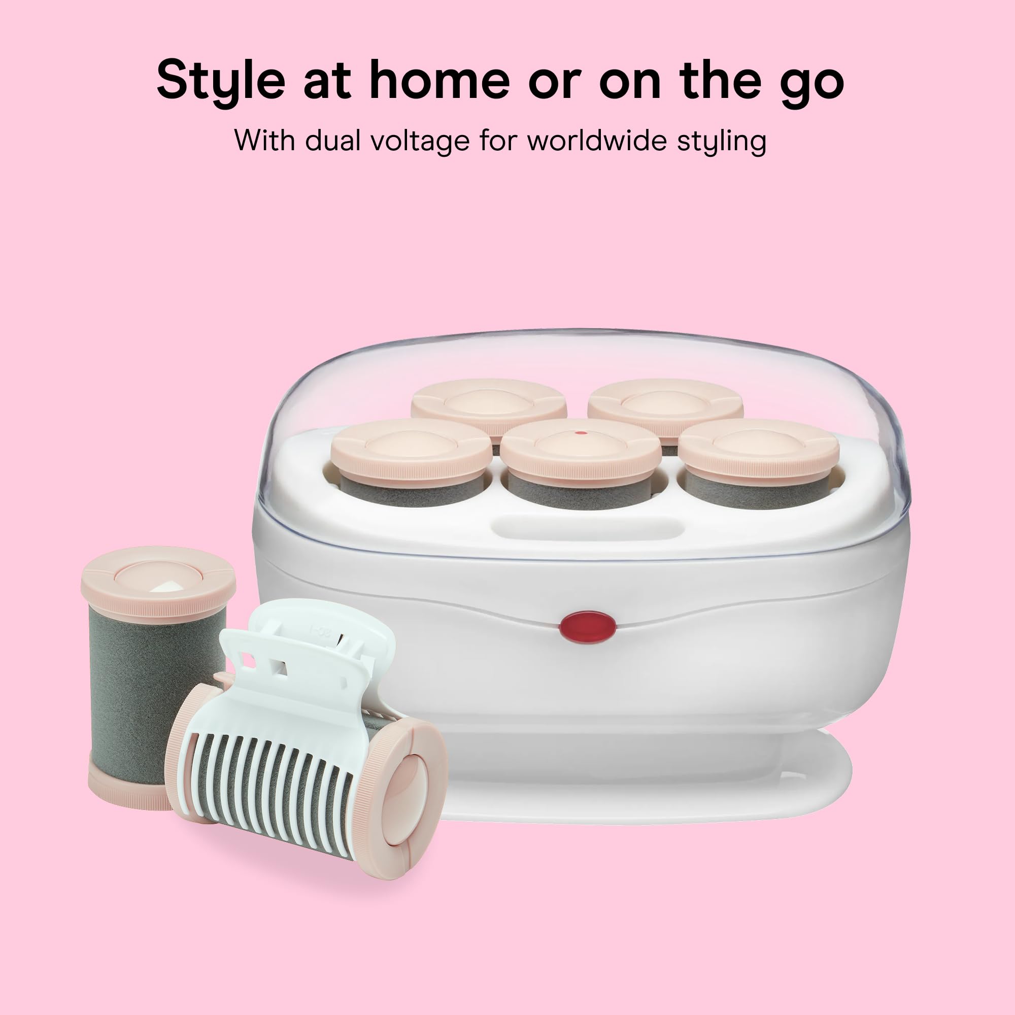 Conair TS7NR set de ruleros - Rulo de pelo Negro, Color blanco