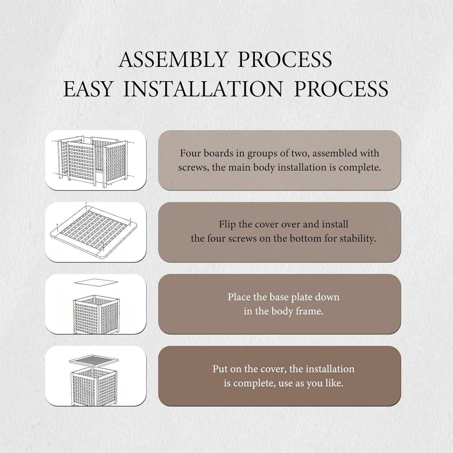 Assembly Process for ZLHOME Grid Table