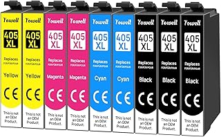 Yowell 405XL Printer Cartridges, 405XL Cartridges Compatible with Epson Workforce Pro WF-3820DWF WF-3825DWF WF-4820DWF WF-4825DWF WF-4830DTWF WF-7830DTWF WF-7835DTWF WF-7840DTWF (Pack of 9)