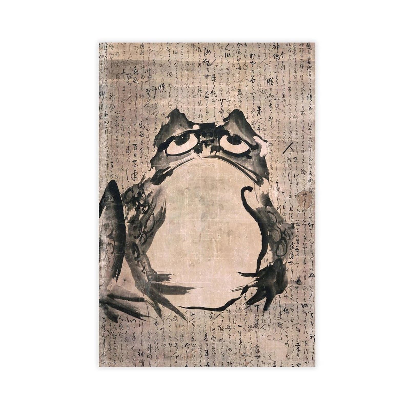Piank Unframe Matsumoto Hoji Frog Toad Canvas Art Poster And Wall Art Picture Print Modern Family Bedroom Decor 12X18inch(30X45cm)