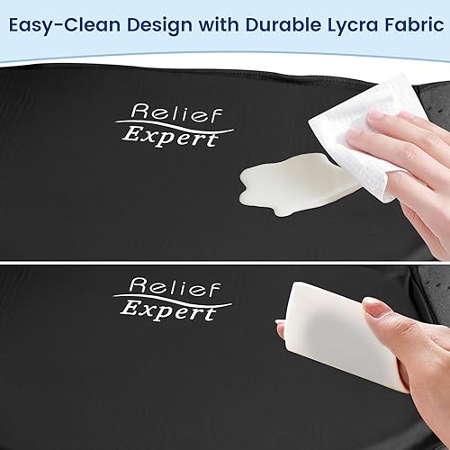 Miniatura 9 de Relief Expert C-Section - Carpeta para el vientre de terapia de calor y frío, bolsa de hielo de gel sólido reutilizable con cubierta de licra suave,