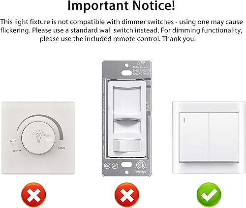 Miniatura 6 de Ganeed Lámpara de techo LED con control remoto, candelabros acrílicos modernos de 72 W, lámpara de techo de montaje empotrado de color de luz