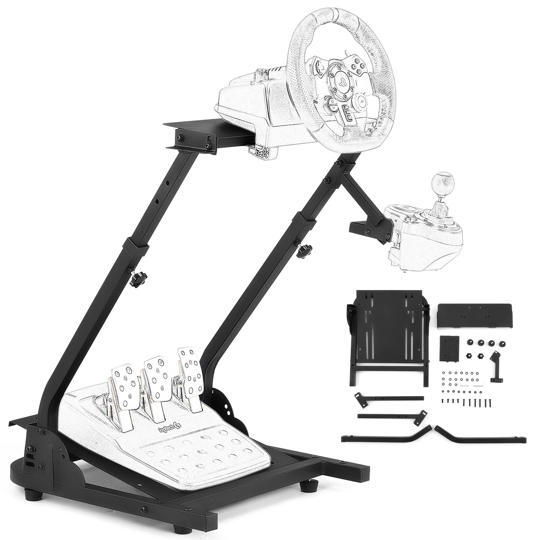 NanoRS RS155 Lenkradständer - Verstellbar & Faltbar Für Gaming & Racing Sims