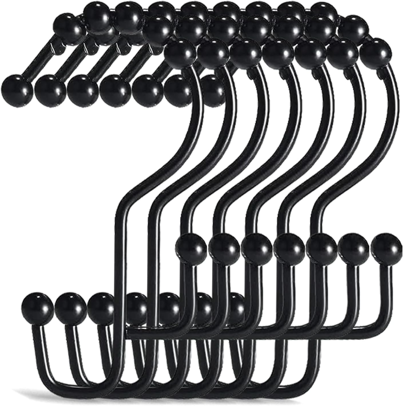 Shower Curtain Hooks, INSIMHEART 12Pcs Shower Curtain Rings