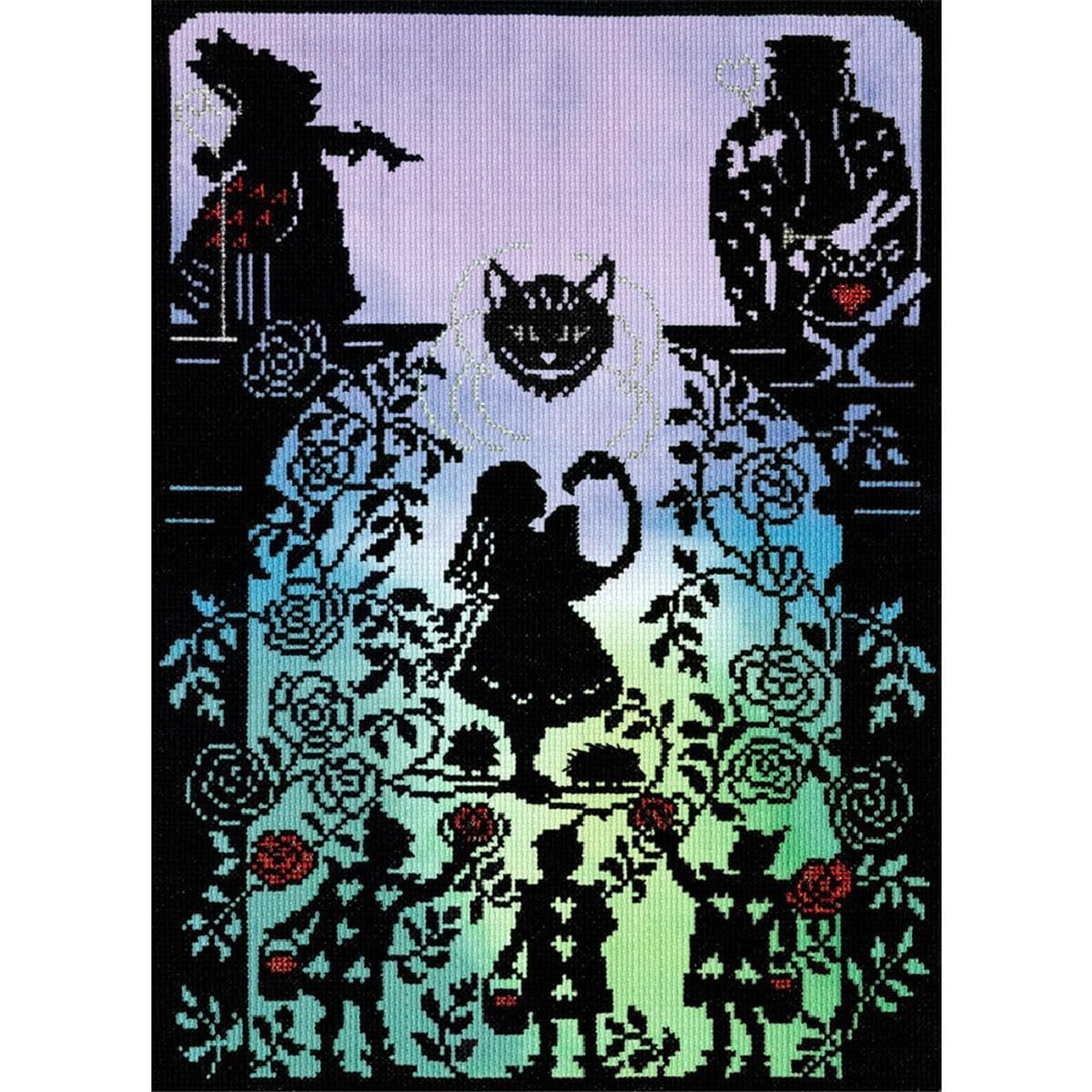 Bothy Threads Black,Silver Fairy Tales Counted Cross Stitch - Painting The Roses Red