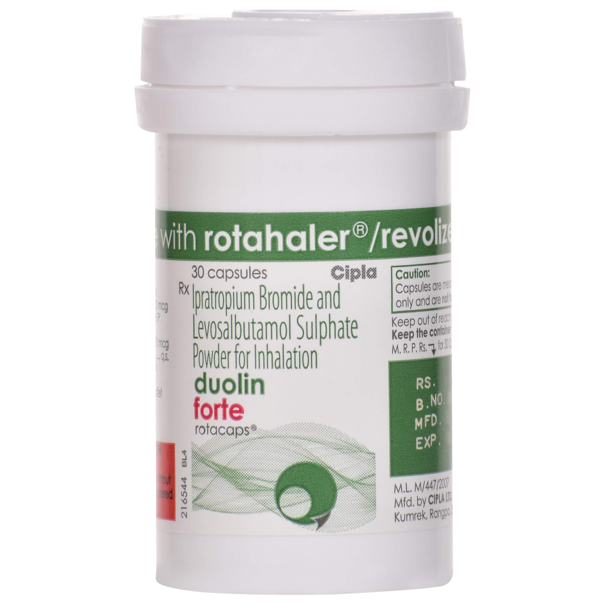 Duolin Forte Rotacaps - Bottle of 30 Capsules