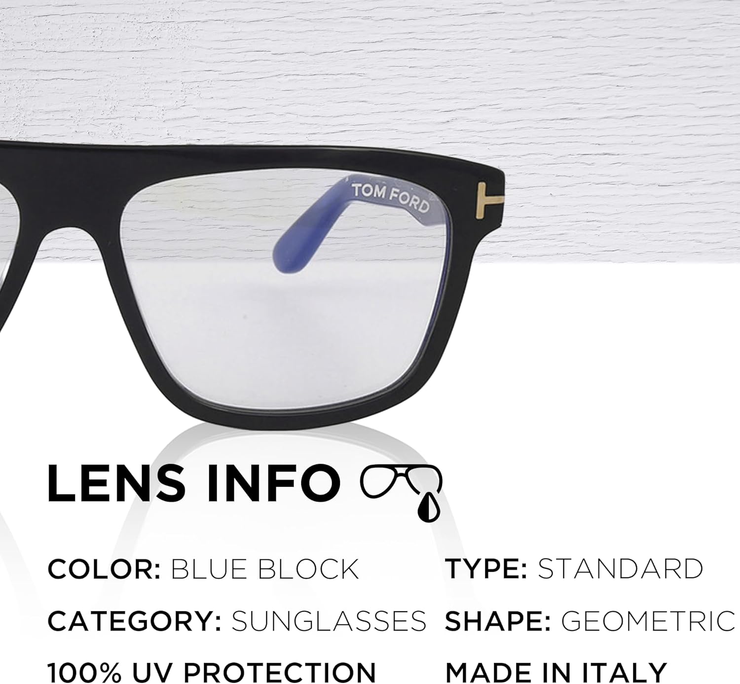 Tom Ford FT0628 CECILIO-02 Geometric Shape Sunglasses + Bundle With eSHADES Eyewear Cleaning Kit - Image 4