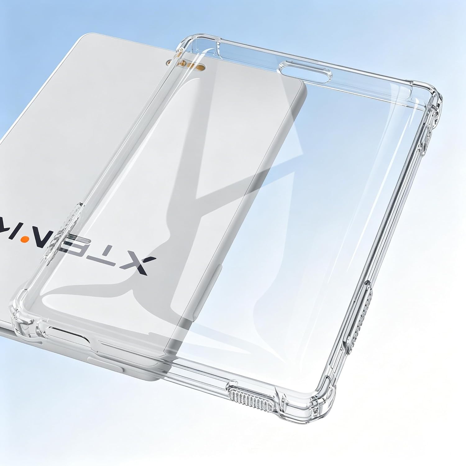 Caweet Clear Case for XTEINK X4 E-Book Reader 4.3 Inch, Ultra Soft Flexible Transparent TPU Skin Bumper Back Cover Shell, Clear