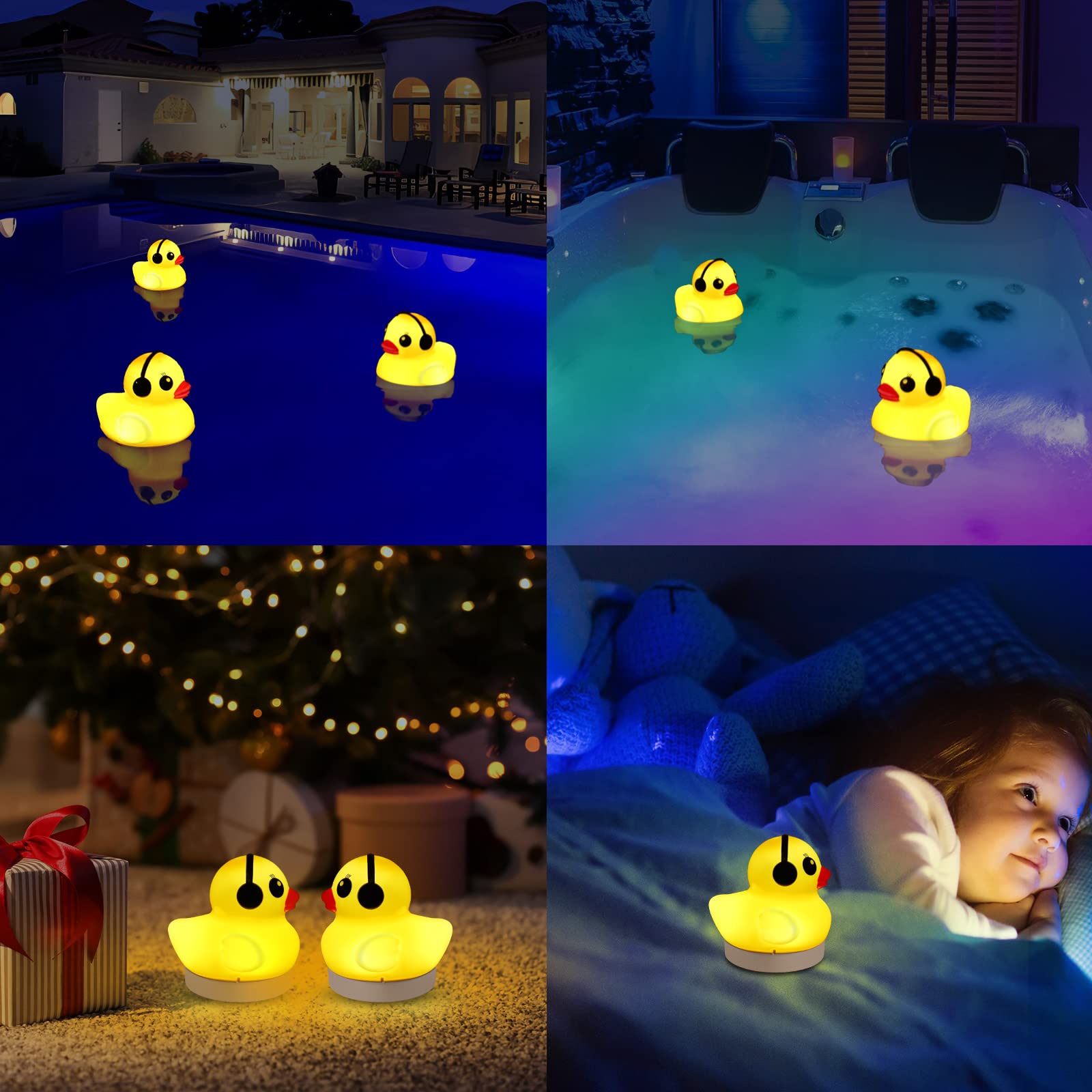 Luci Galleggianti Solari A Forma Di Anatra Per Piscina - 2 Pezzi, Impermeabili IP68 - Foto 8