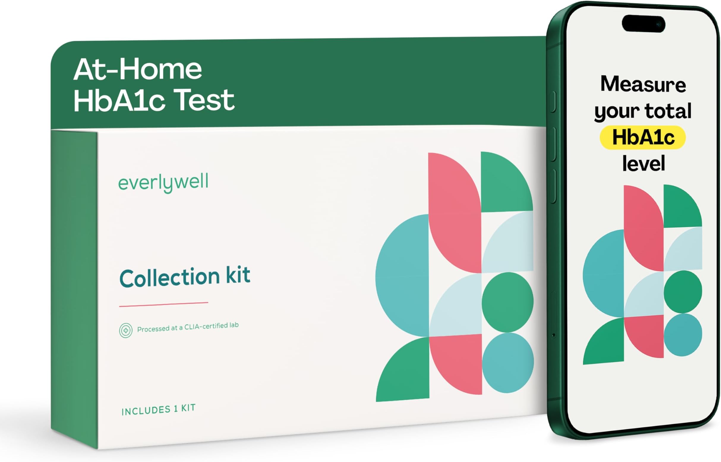 Everlywell At-Home HbA1c Lab Test for Women and Men, Measures Hemoglobin A1c for Accurate Results from CLIA-Certified Labs Within Days, for Ages 18 Plus