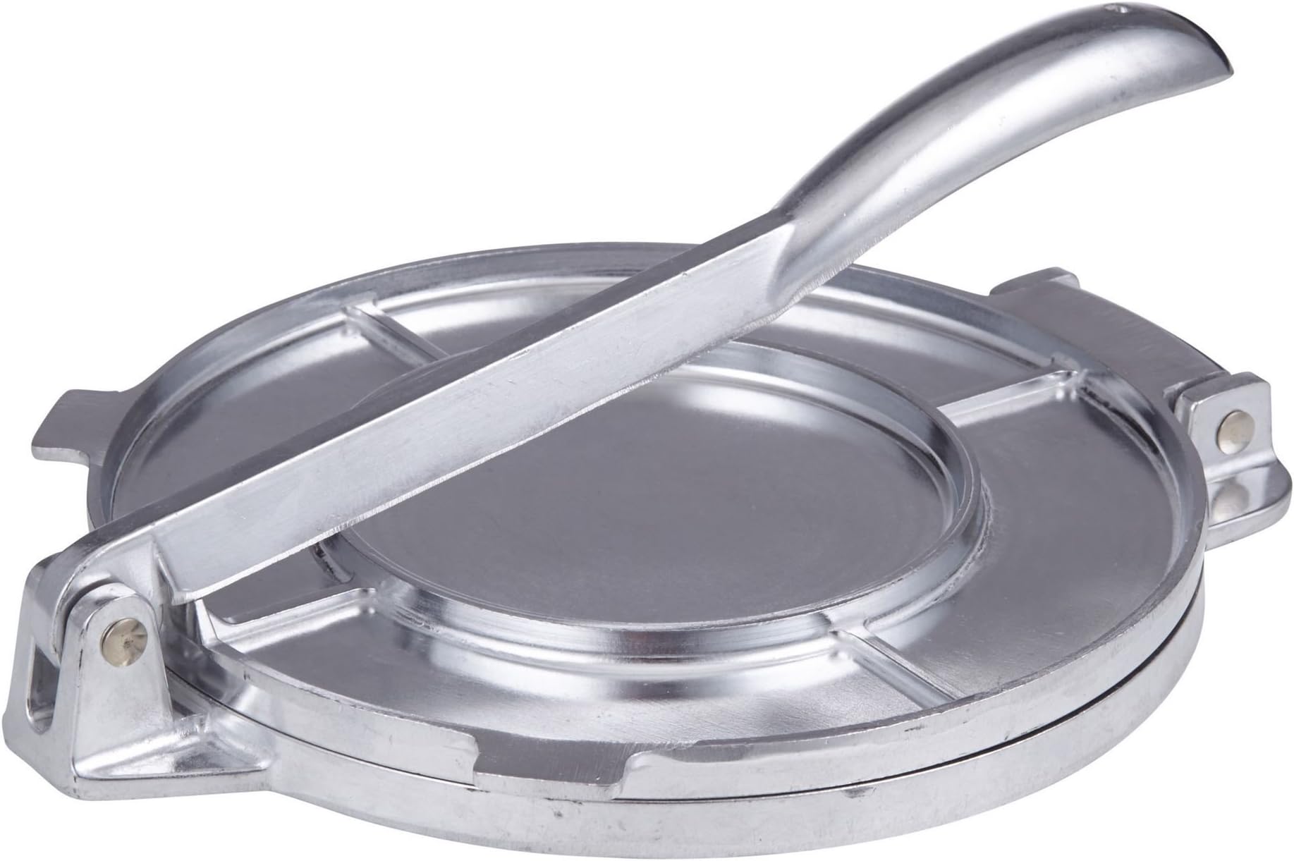 Cookmaster Cast Aluminum Heavy Duty Tortilla Press, Tortilla Maker, Flat Bread Press, Flat Bread Maker, Taco Press, Taco Maker, 8" L x 8" W
