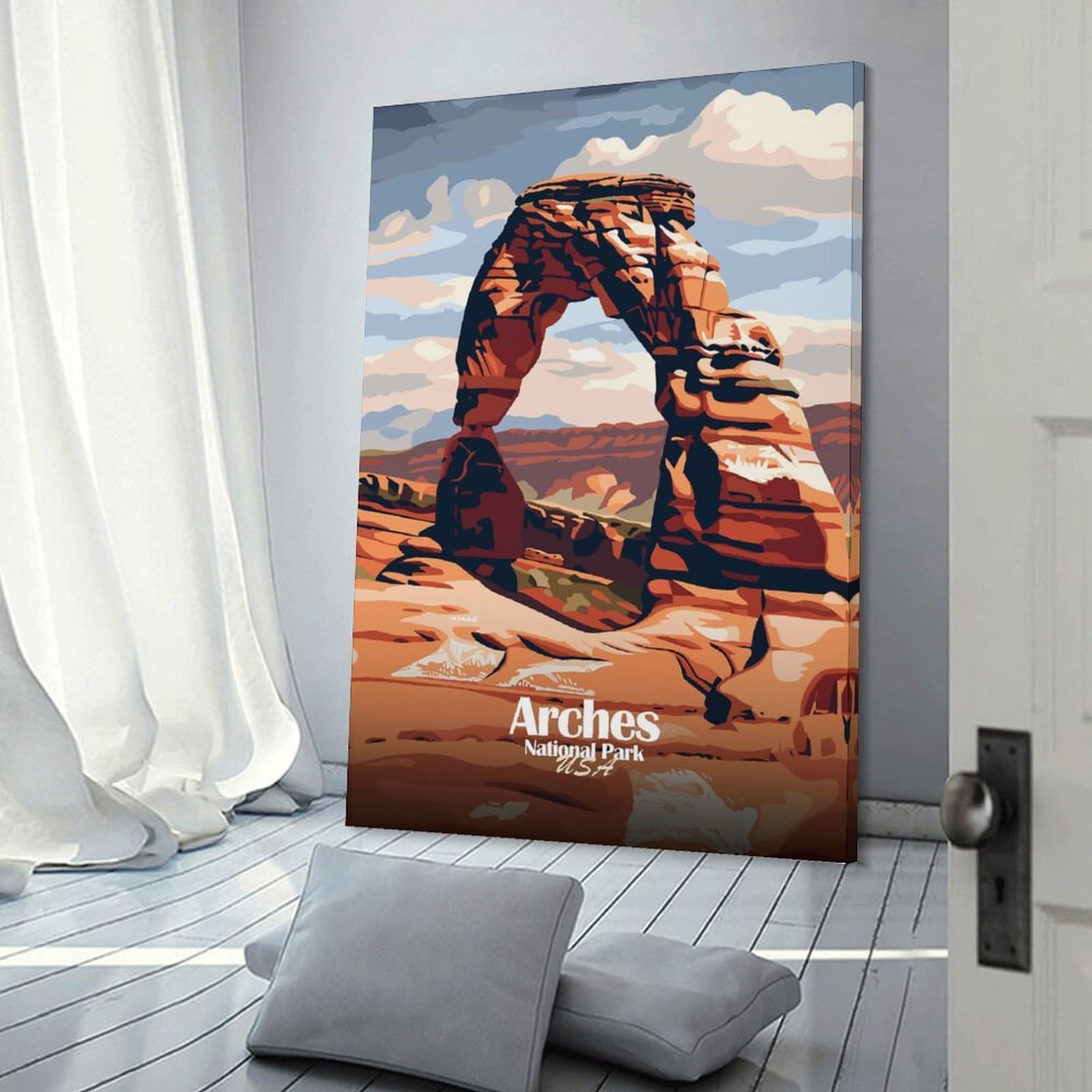 Junmoney Arches National Park Travel (2) Room Decor Wall Art, 24x36inch(60x90cm), for Feature Walls in Flats Or Modern Rooms, Wall Decor Suited to Curated Displays