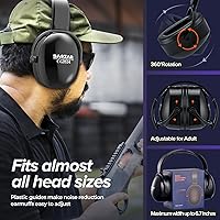 Vista 3 de Audífonos de protección auditiva para adultos y niños, auriculares con cancelación de ruido para autismo, orejeras ajustables con cancelación
