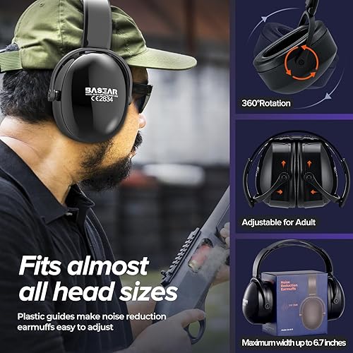 Miniatura 3 de Audífonos de protección auditiva para adultos y niños, auriculares con cancelación de ruido para autismo, orejeras ajustables con cancelación de