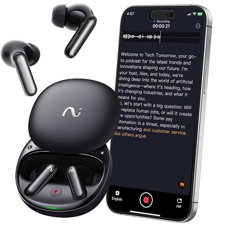 Y*u様 viaim RecDot ワイヤレスAIイヤホン viaim RecDot Translation Earbuds – Real-time Transcription