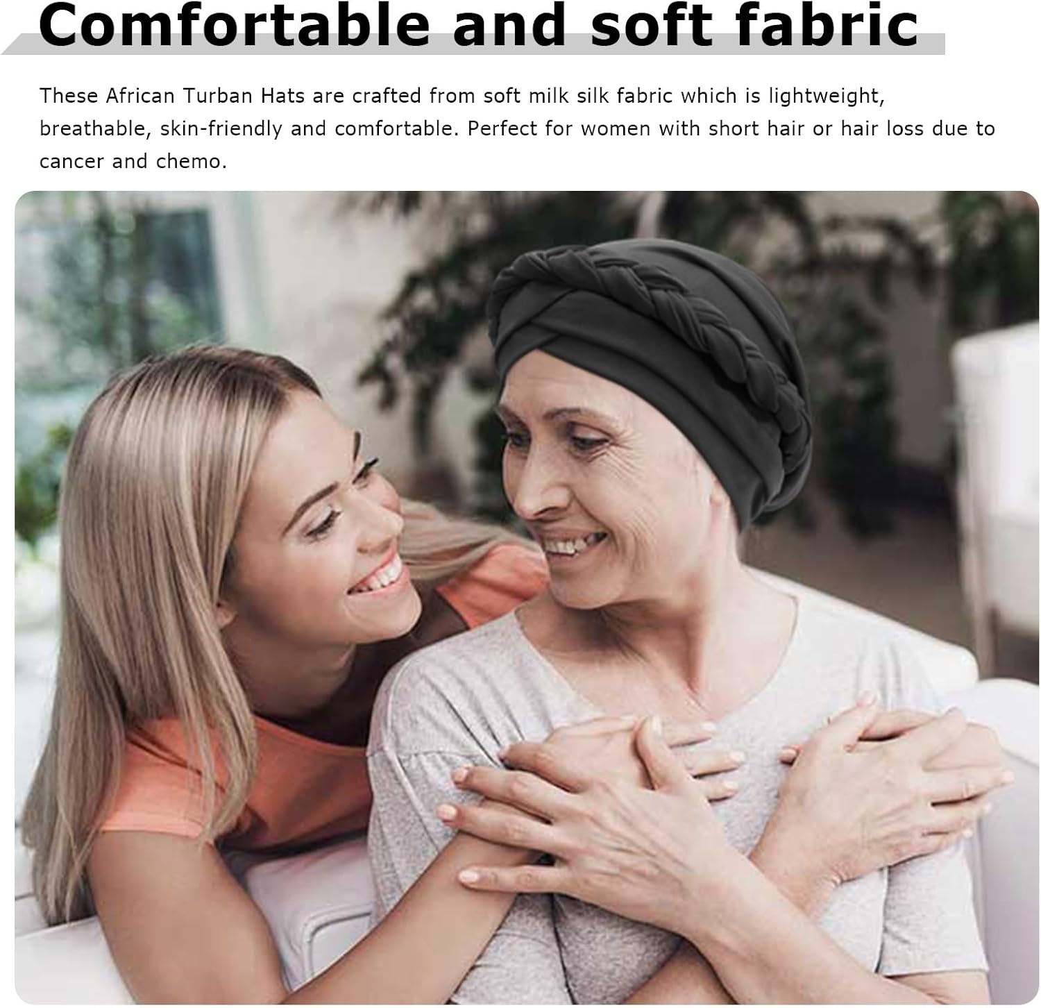 African Women Turban Caps Beanie Pre-Tied Twisted Braids Headwraps for Women Head Scarf Chemo Cancer Headwear Cap - Image 4