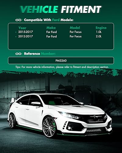 Vista 514 de SCITOO PM1017 - Soportes de elevación de 17.8 pulgadas para Hyundai Santa Fe 2007-2012 trasero izquierdo y derecho Liftgate Shock Struts 2pcs