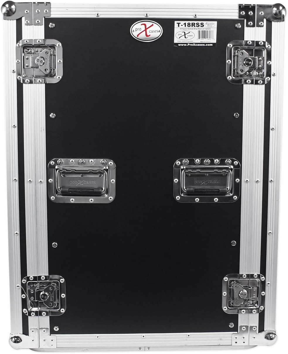 Pro X TOV T-18RSS 18U Space Vertical DJ Amp Rack Flight Case 3/8 ATA300 w/Wheels