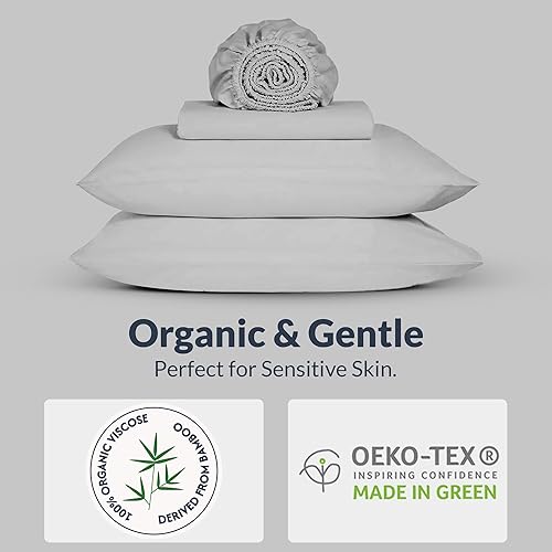 Miniatura 9 de Mezcla óptima de 70% viscosa orgánica derivada de bambú y 30% algodón de fibra larga, lujosamente suave, transpirable y naturalmente refrescante,