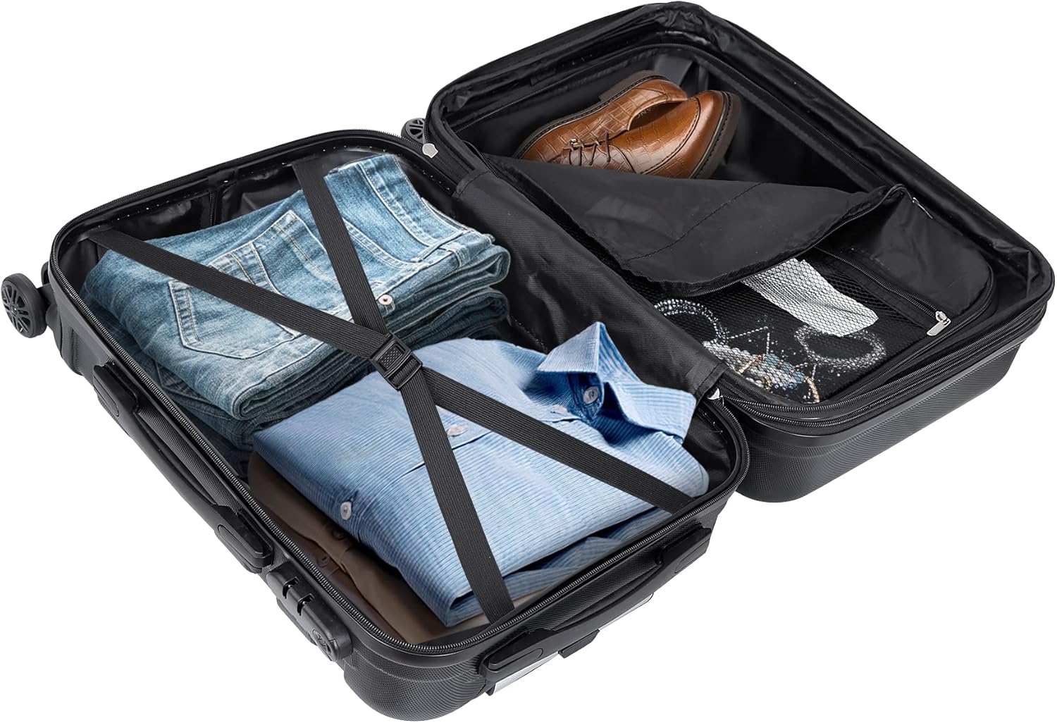 Review Saturnpower Hardside Expandable Luggage, Carry On Travel