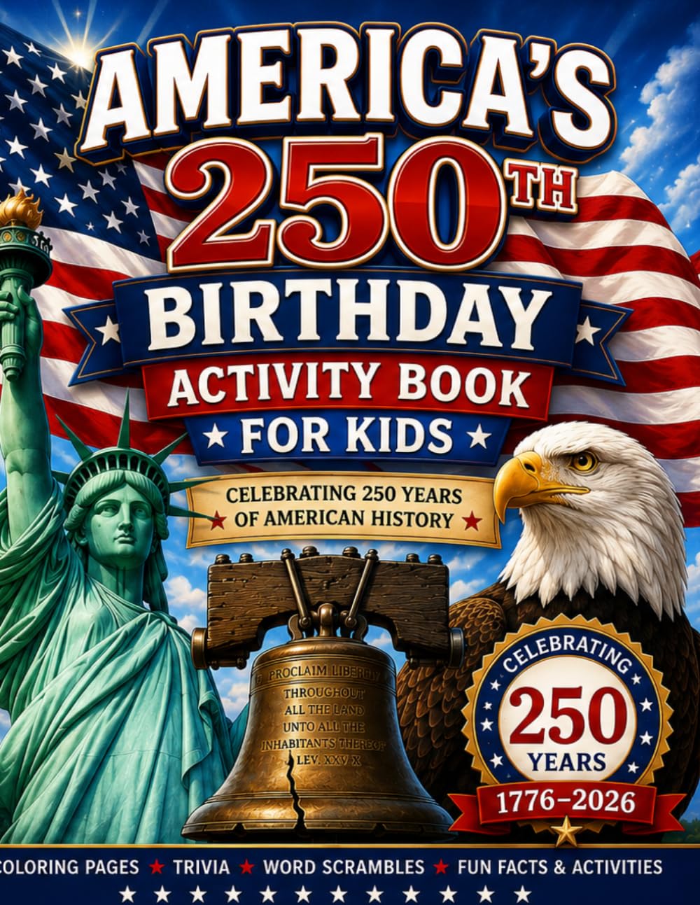 America's 250th Birthday Activity Book for Kids: Celebrating 250 Years of American History