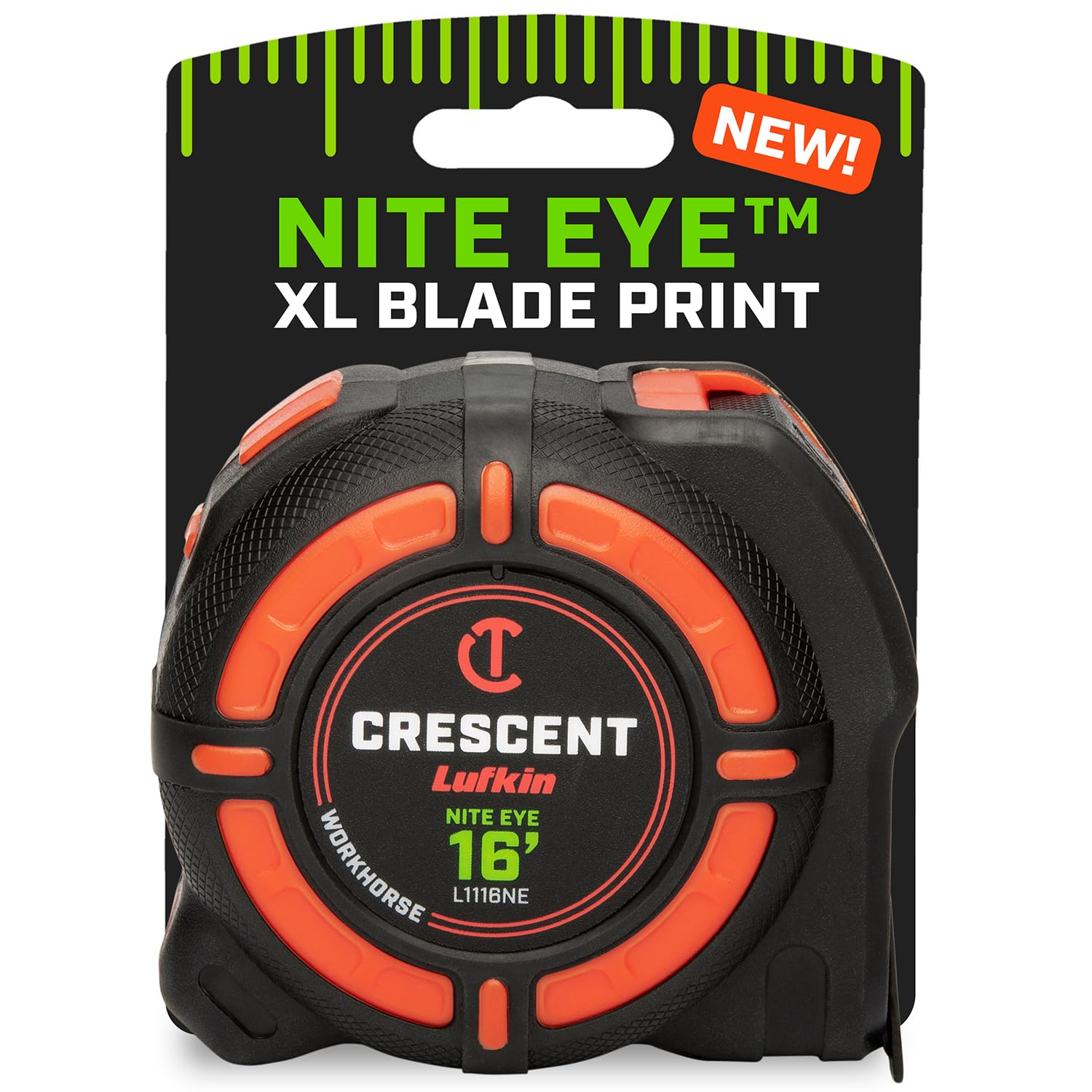 Crescent Lufkin 16 Ft. Workhorse NITE Eye Tape Measure | L1116NE