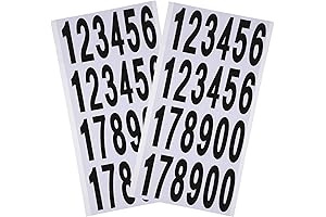 Outus Black Number Stickers | Adhesive Vinyl Numbers for Mailboxes | 3...