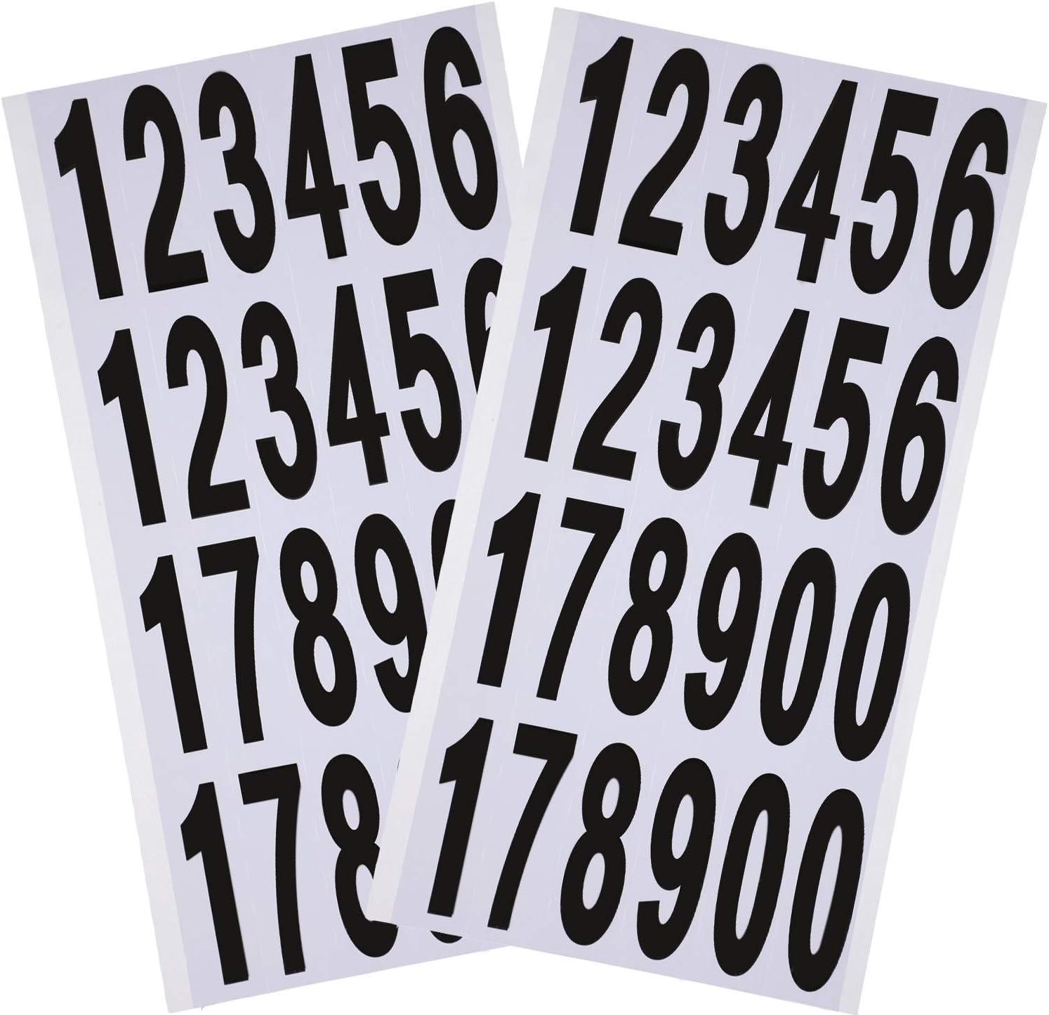 Outus 240pcs 10 Sheets Self Adhesive Vinyl Numbers Stickers Waterproof Reflective Mailbox Numbers Decals for Window Door Address Business and Mailbox Signs, Indoor or Outdoor (3 Inch,Black on White)