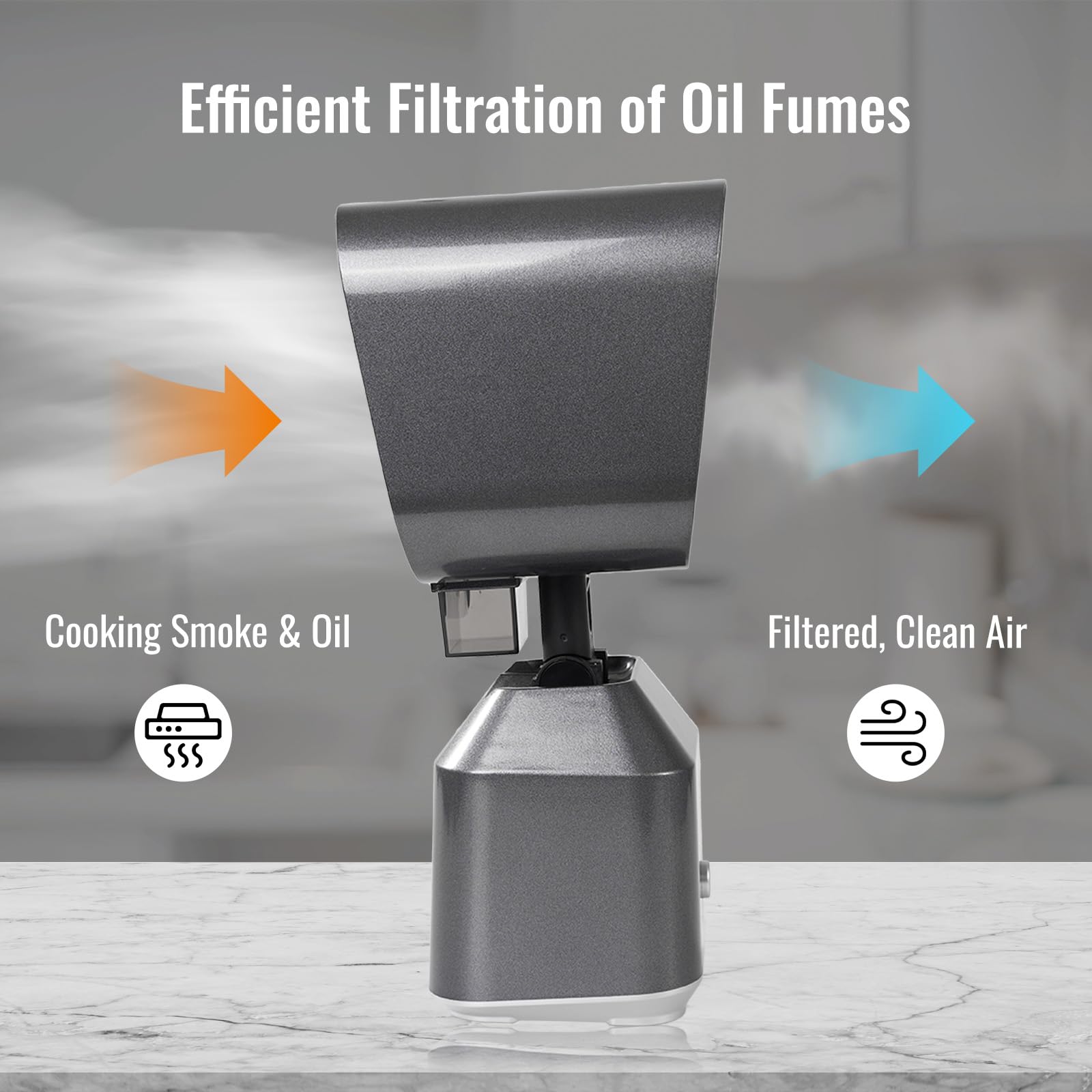 Campana extractora de sobremesa modelo 1 gris