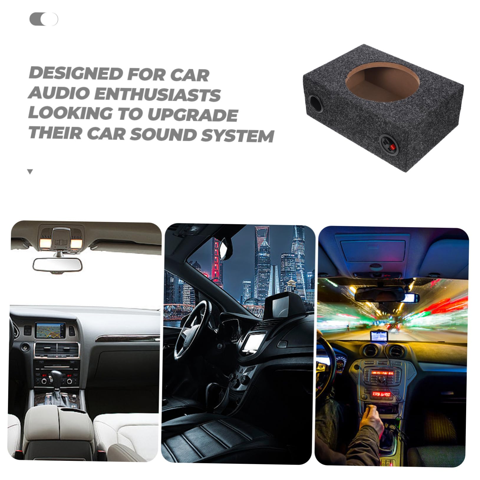 Ciieeo 4-Zoll Lautsprechergehäuse Aus Holz - Auto Audio Box Für Besseren Bass