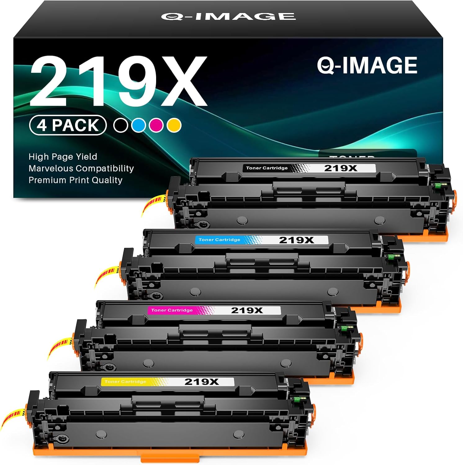 219X Toner Cartridge Kompatibel für HP 219X 219A Tonerkartusche als Ersatz mit HP Color Laserjet Pro 3202dn 3202dw MFP - Amazon product rated Grade A