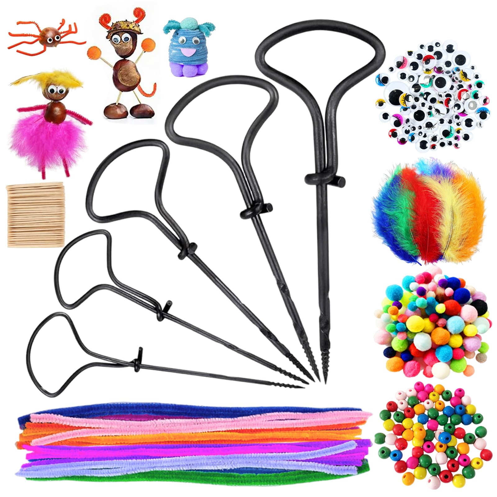 POFIBO Kit de forage à châtaignes pour enfants - Foret à châtaigne avec support, kit de 328 pièces pour bricoler avec des châtaignes, kit de bricolage pour enfants POFIBO Kit de forage à châtaignes pour enfants - Foret à châtaigne avec support, kit de 328 pièces pour bricoler avec des châtaignes, kit de bricolage pour enfants