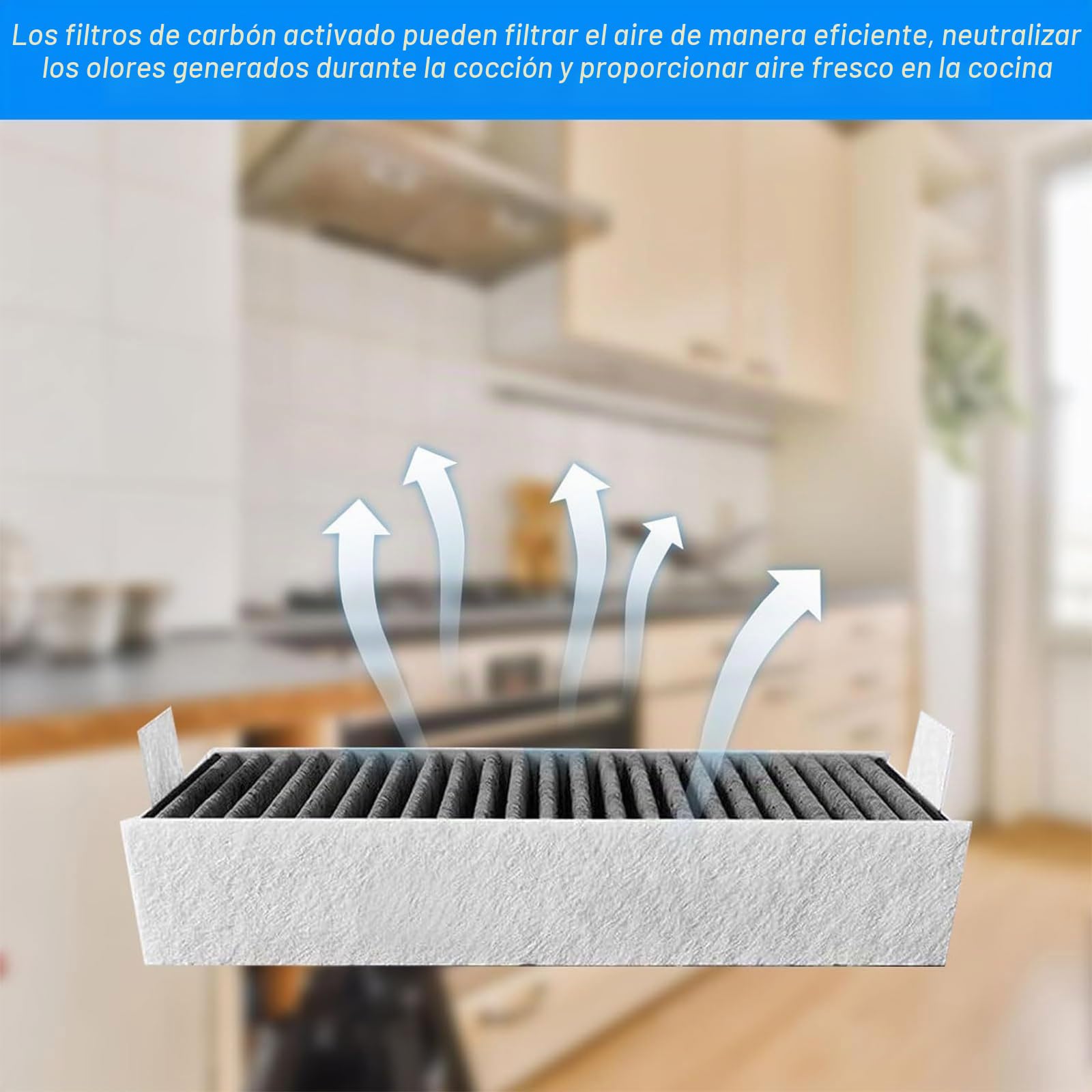 MOLIMOLI Filtro de Campana extractora Neff 4 Piezas Filtro de carbón Activado para Siemens/Bosch/Gaggenau/Constructa 9001563858, Filtro de habitáculo de carbón Activado
