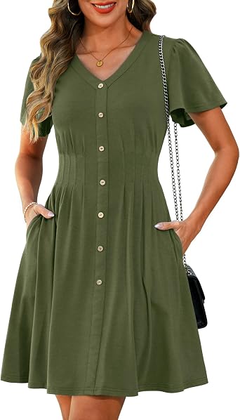 Zattcas Short Sleeve Casual Summer Dresses for Women