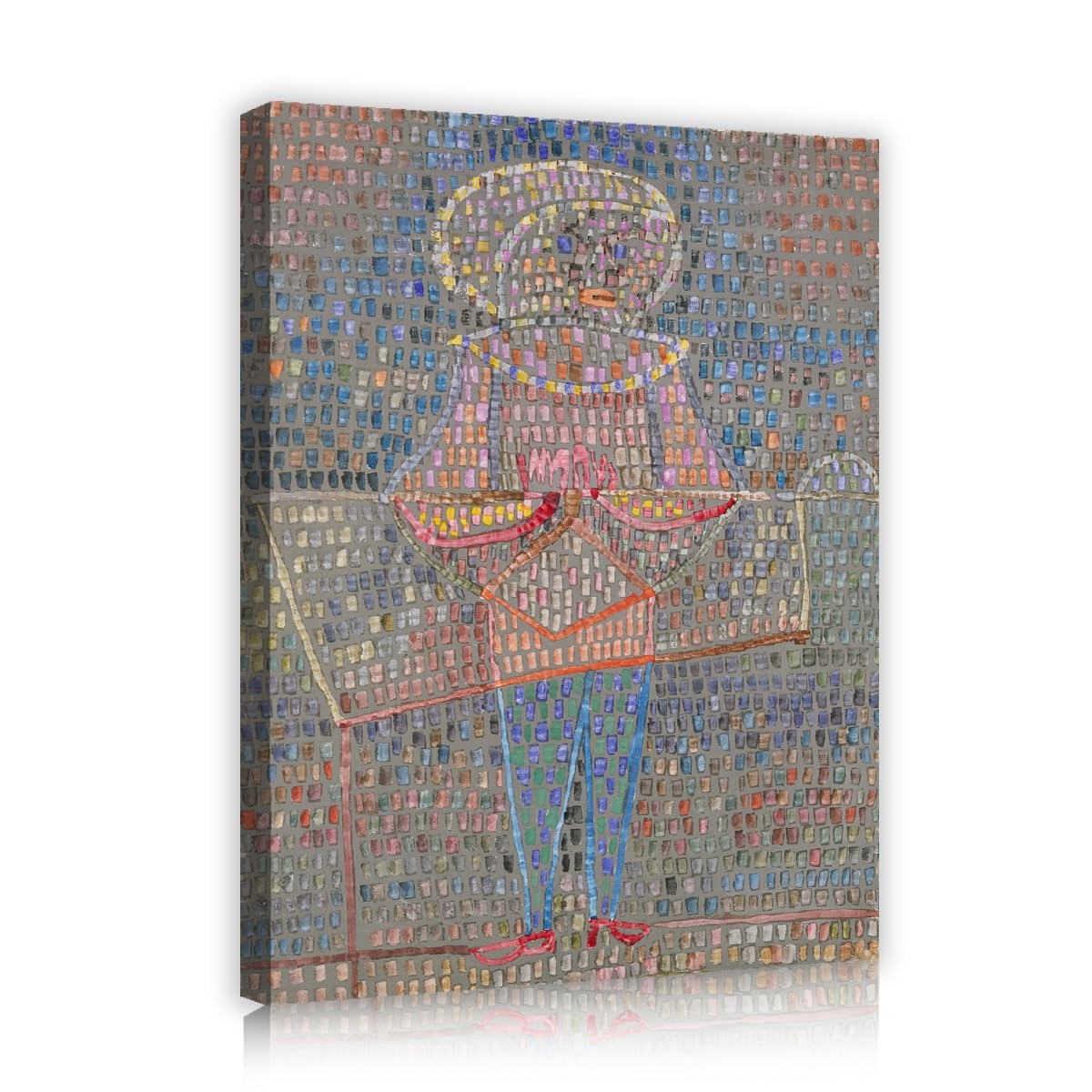 SHENGPOSTER Paul Klee Boy in Fancy Dress Wall Art Print Festive Child Oil Painting Style Canvas Poster Picture for Living Room Bedroom Wall Decoration Innerframe 60x80cm