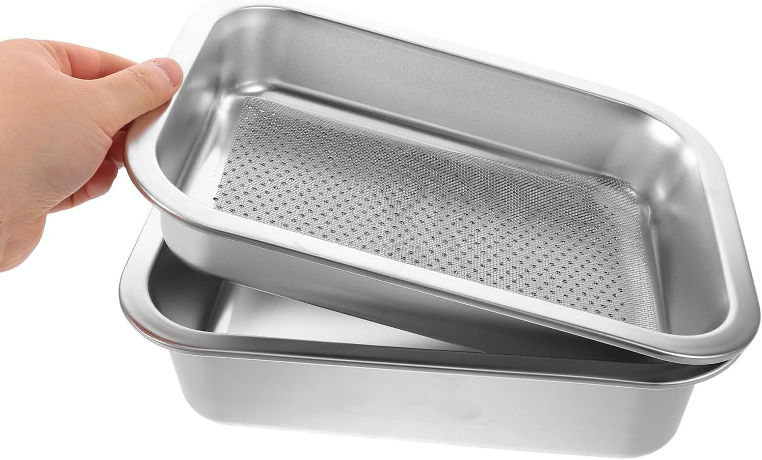 3pcs Plant Sprouting Kit, Sprouter Growing Tray Microgreens Growing Kit Stainless Steel Plant Germination Tray with Filter Pad Mat Bean Sprout Grower