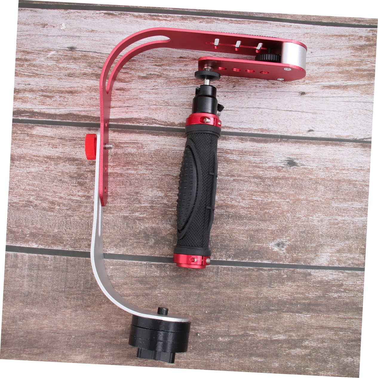 Stabilizzatore per Fotocamera Reflex in Lega di Alluminio Rosso | Dslr e Camera, Riprese a Bassa Angolazione e Viaggi, Supporto Manuale Movimento Fluido
