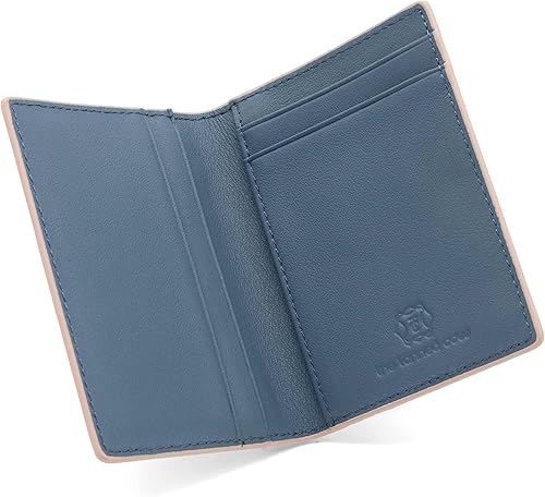 Miniatura 7 de Cartera delgada y minimalista para hombres y mujeres, mini cuero fino, plegable, compacto, bolsillo frontal con bloqueo RFID, incluye caja de