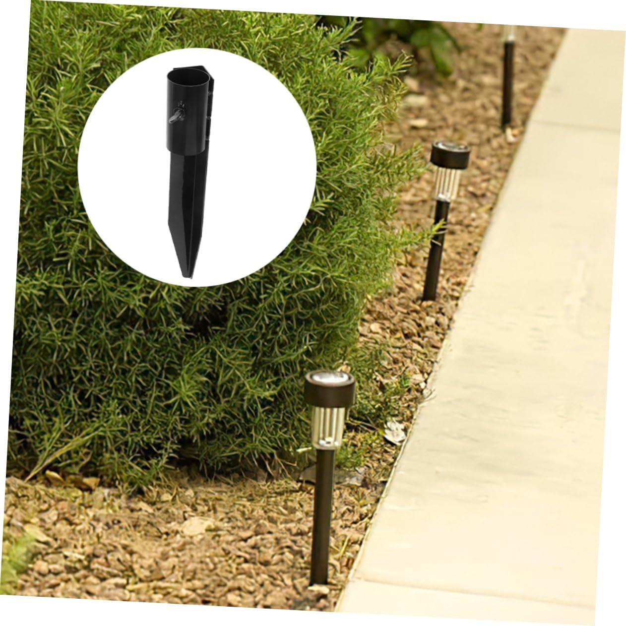 4Pcs Garden Stakes for Outdoor Lights Reinforced Metal Ground Spikes Accessories for Solar Light Installation Durable and Weatherproof for Landscape Decor