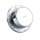 Kitchen Timer&comma; 60 Minute Timer&comma;Magnetic Loud Alarm&comma;Mechanical Stainless Steel Cooking Timer &lpar;1pack&rpar;
