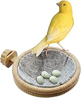 Vista 1 de Nido de pájaro pinzón canario nido de loro con fieltro (4.5 pulgadas)