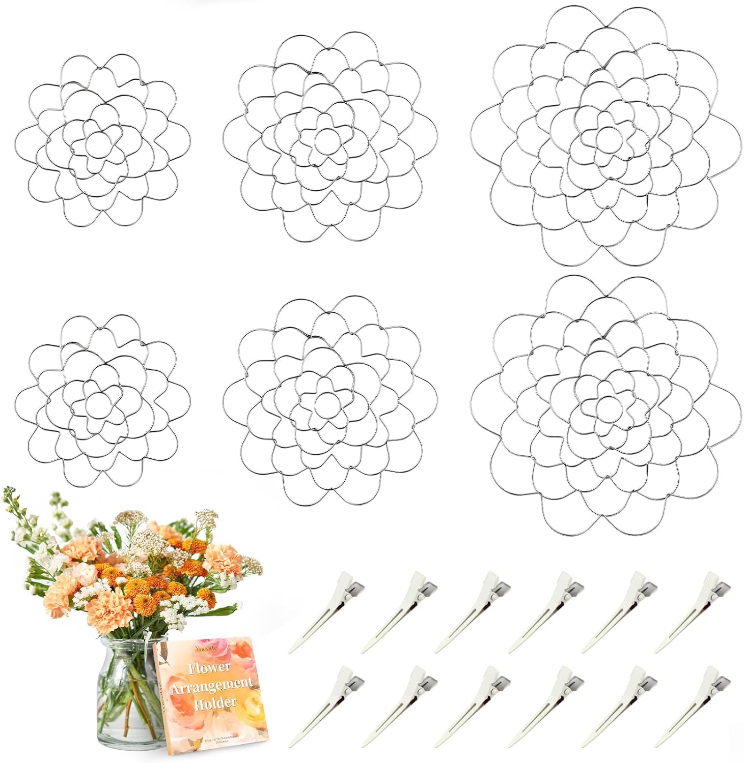 Amazon.com: Flower Arrangements, 6Pcs Flower Arrangement Holder ...