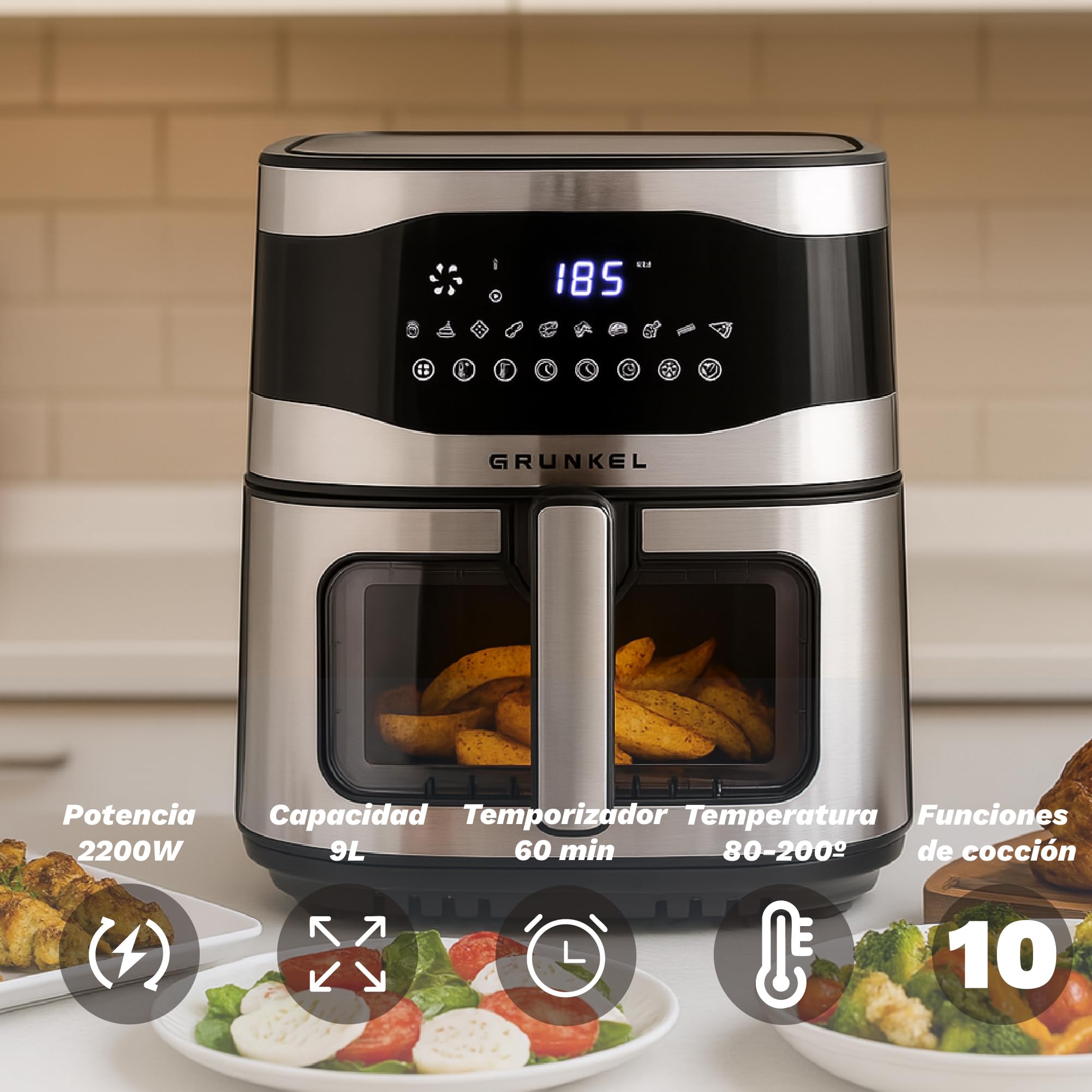 Grunkel FREIDORA MAXISTEELFRYER FREIDORA DE AIRE