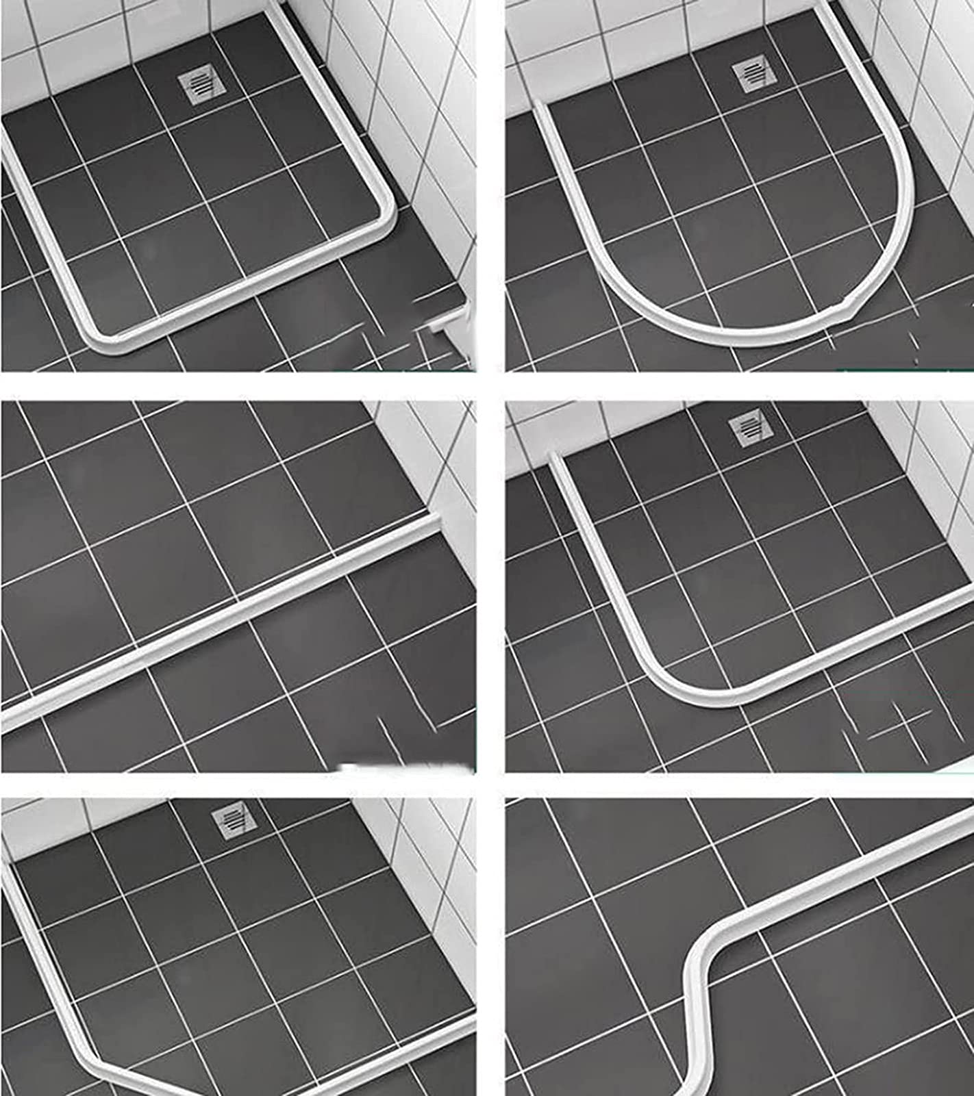 Tapón de Agua para baño Tira de Retención de Impermeable Autoadhesiva,Tira Impermeable autoadhesiva Ducha Presa de Puerta Plegable,Adecuado para Cocina y Baño,Transparente,300cm/118in