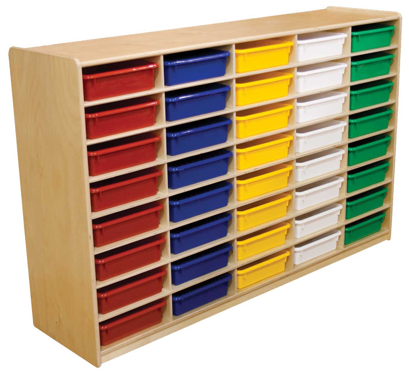 Wood Designs WD17583 (40) 3" Letter Tray Storage Unit w/Assorted Trays Office Products