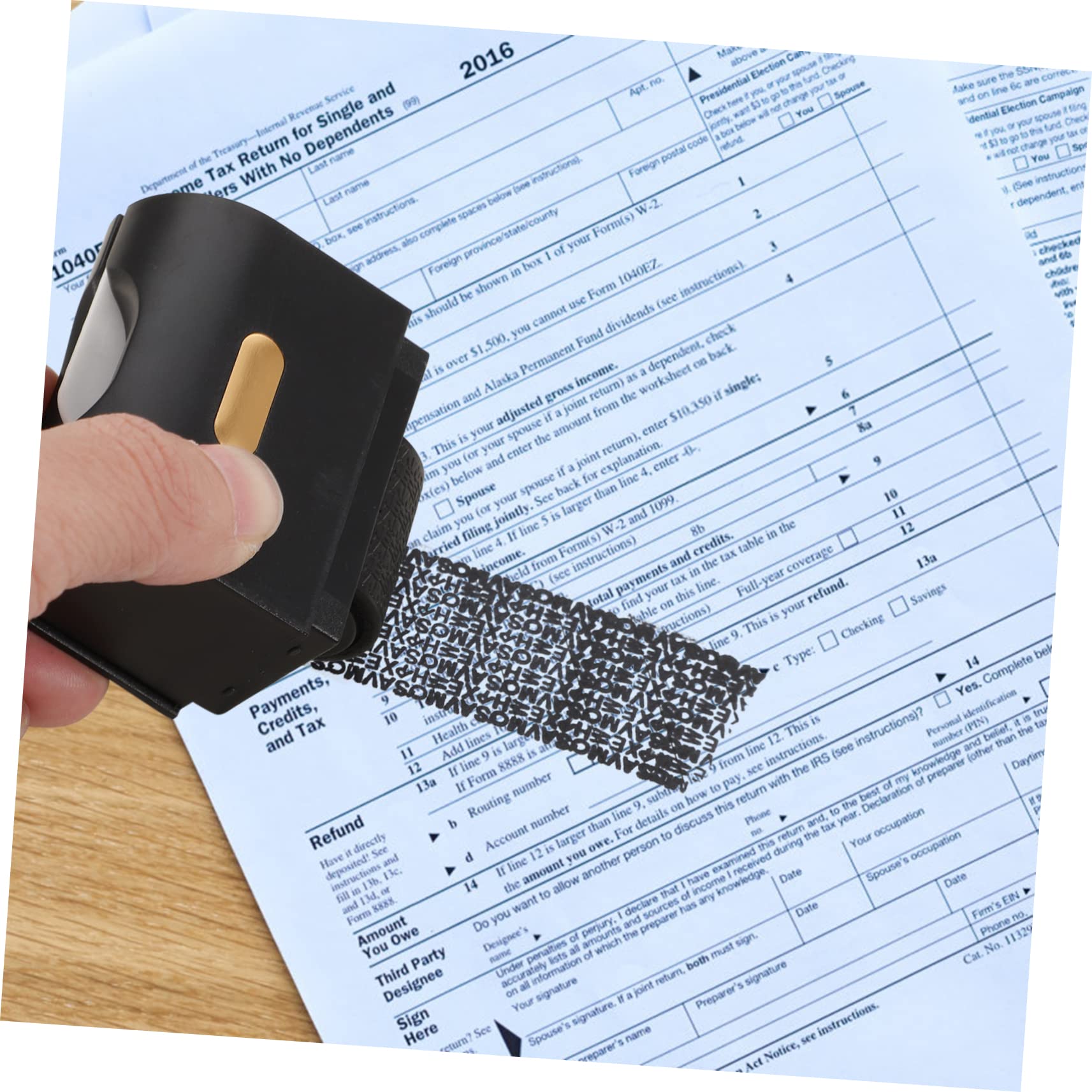 MAGICLULU 4pezzi Timbro Privacy Portatile Per Protezione Personale Inchiostratore Per Documenti Buste e Pacchi Accessorio Per Casa Grafite