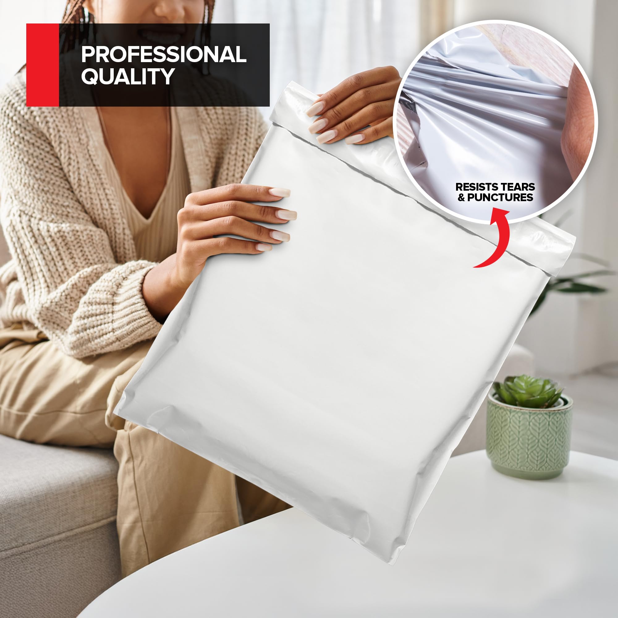 19 x 24 x 2 flap White/Grey ecomm Poly Mailer Shipping Envelope Bag